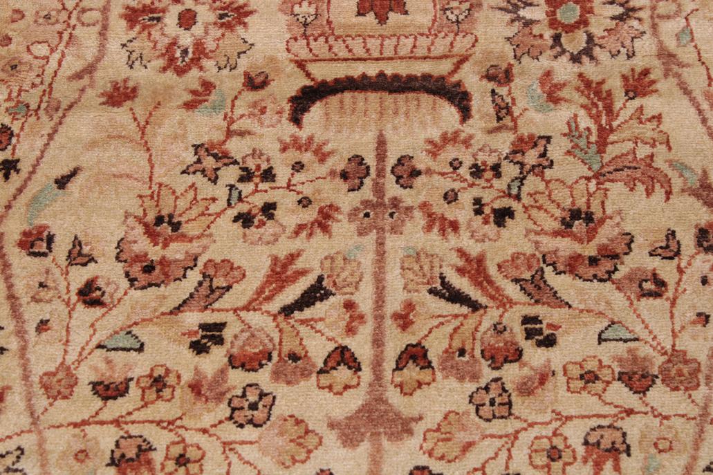 handmade Traditional Design Lt. Tan Lt. Tan Hand Knotted RECTANGLE 100% WOOL area rug 9'X12'