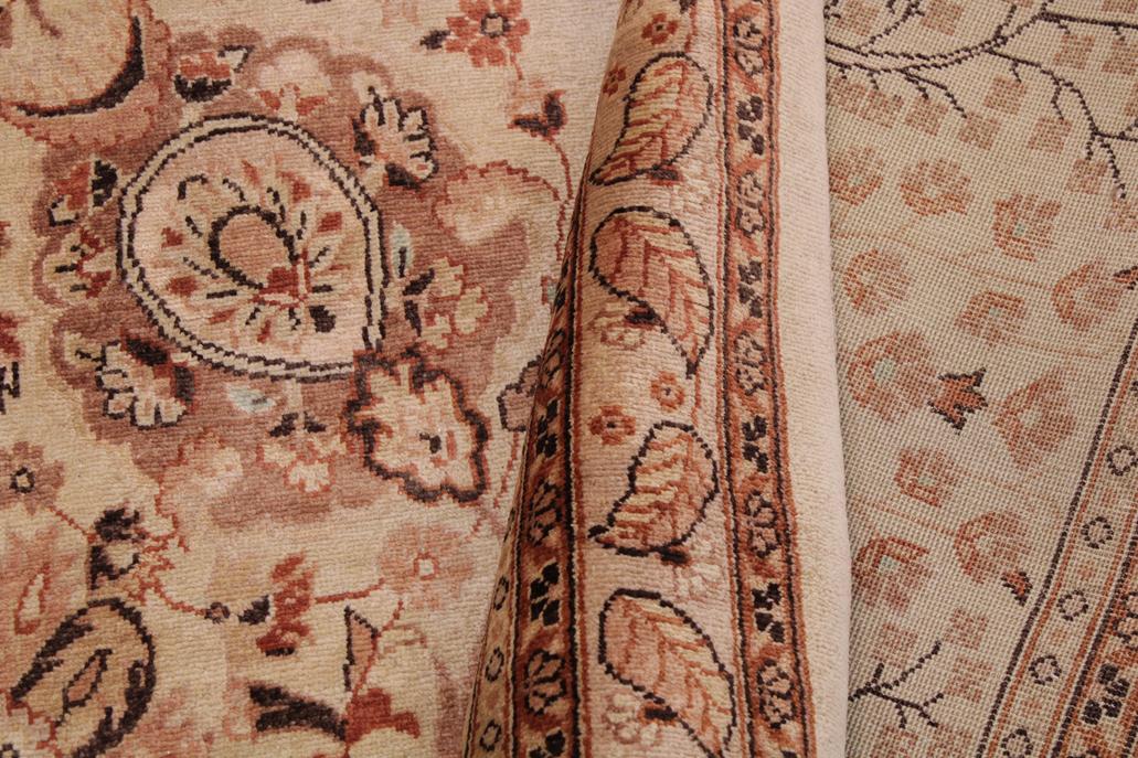 handmade Traditional Design Lt. Tan Lt. Tan Hand Knotted RECTANGLE 100% WOOL area rug 9'X12'