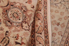 handmade Traditional Design Lt. Tan Lt. Tan Hand Knotted RECTANGLE 100% WOOL area rug 9'X12'