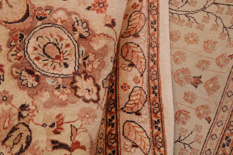 handmade Traditional Design Lt. Tan Lt. Tan Hand Knotted RECTANGLE 100% WOOL area rug 9' x 12'