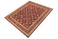 handmade Traditional Design Red Mustard Hand Knotted RECTANGLE 100% WOOL area rug 9'X12'