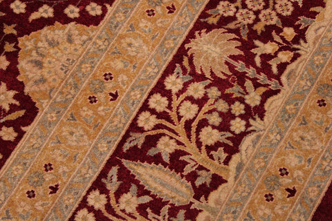 handmade Transitional Design Red Mustard Hand Knotted RECTANGLE 100% WOOL area rug 9' x 12'