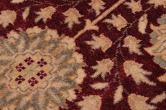 handmade Traditional Design Red Mustard Hand Knotted RECTANGLE 100% WOOL area rug 9'X12'