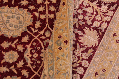 handmade Transitional Design Red Mustard Hand Knotted RECTANGLE 100% WOOL area rug 9' x 12'