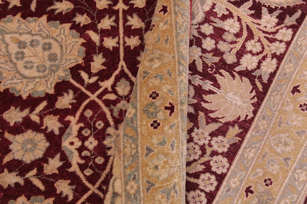 handmade Traditional Design Red Mustard Hand Knotted RECTANGLE 100% WOOL area rug 9'X12'