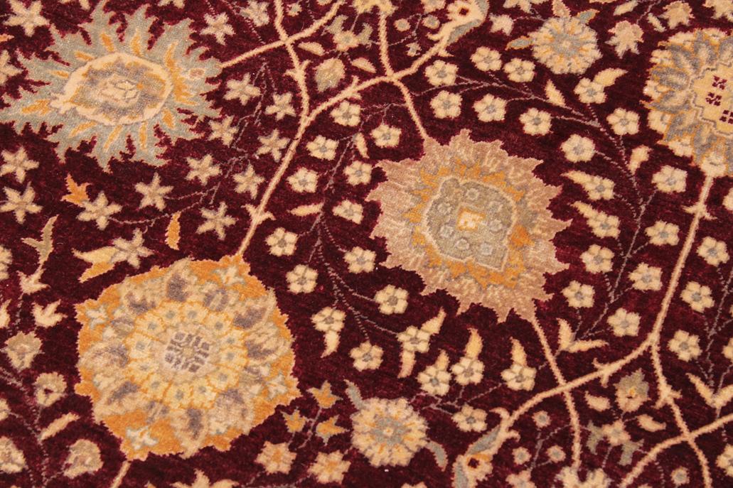 handmade Traditional Design Drk. Red Gold Hand Knotted RECTANGLE 100% WOOL area rug 9x12