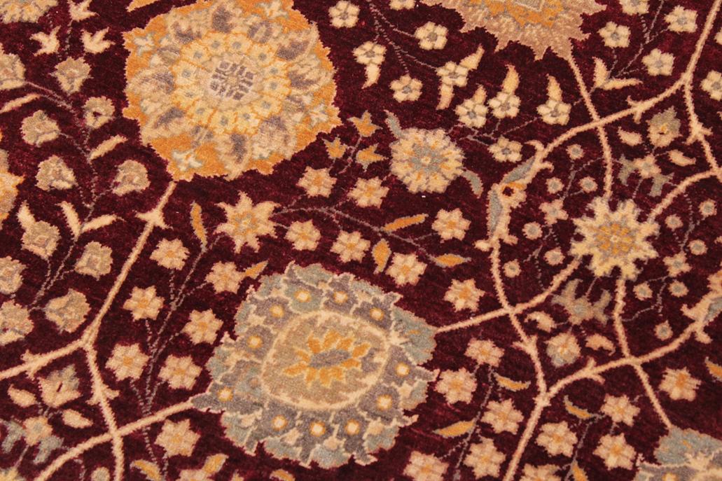 handmade Traditional Design Drk. Red Gold Hand Knotted RECTANGLE 100% WOOL area rug 9x12