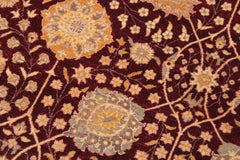 handmade Traditional Design Drk. Red Gold Hand Knotted RECTANGLE 100% WOOL area rug 9x12