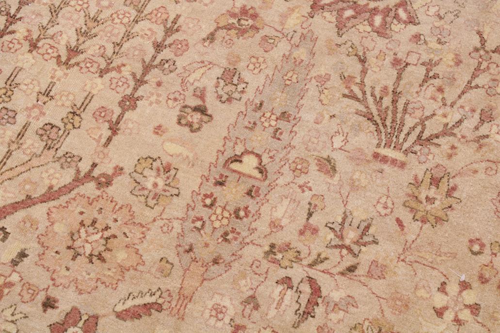 handmade Traditional Sarook Lt. Tan Lt. Tan Hand Knotted RECTANGLE 100% WOOL area rug 9'X12'