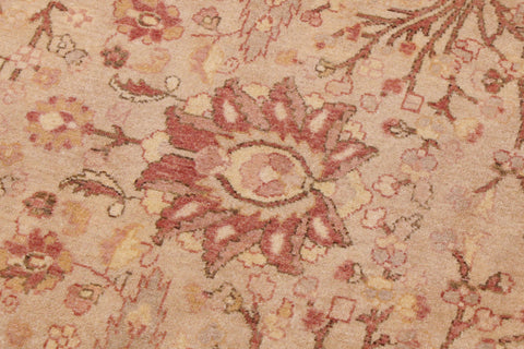 handmade Traditional Sarook Lt. Tan Lt. Tan Hand Knotted RECTANGLE 100% WOOL area rug 9' x 12'