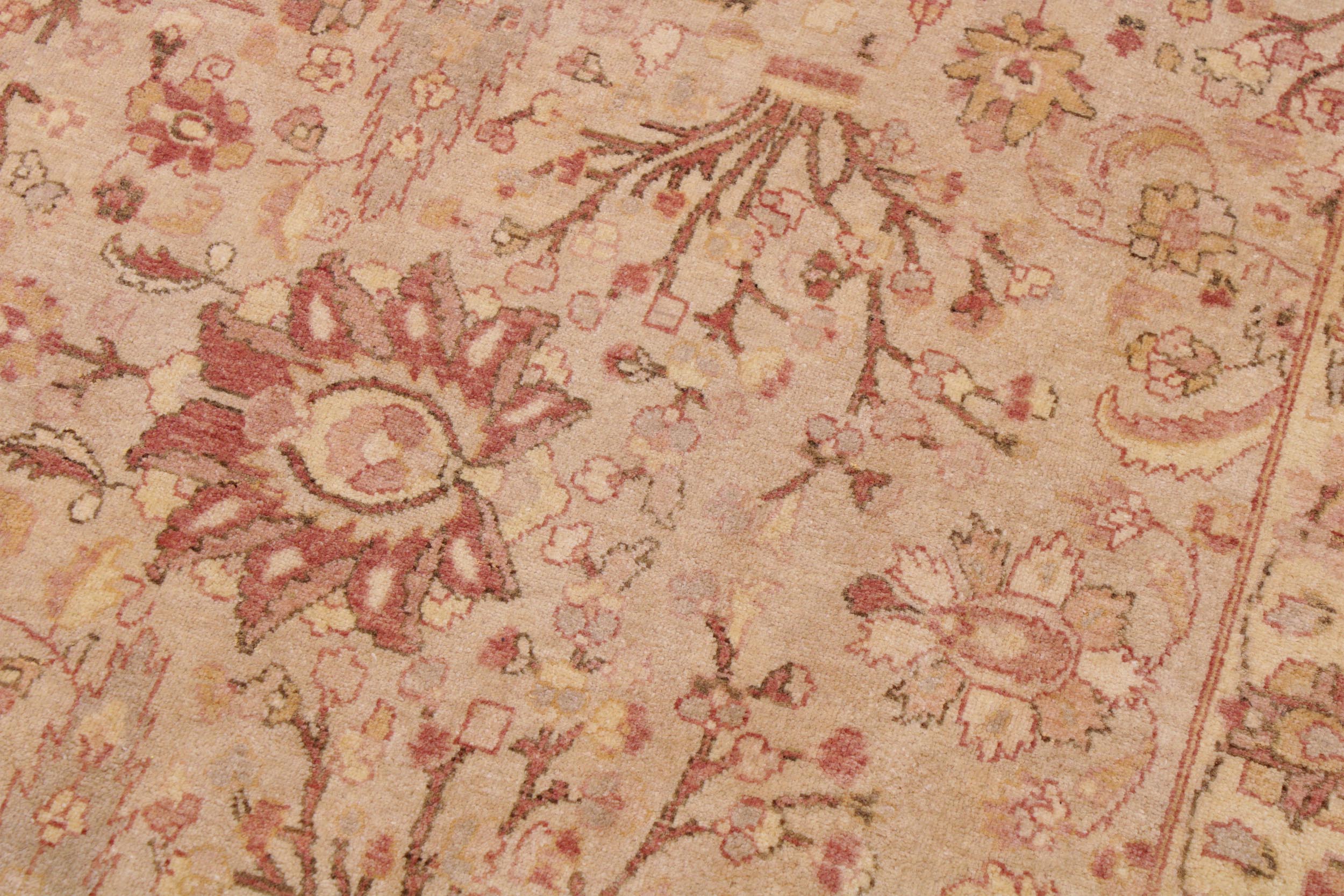 handmade Traditional Sarook Lt. Tan Lt. Tan Hand Knotted RECTANGLE 100% WOOL area rug 9' x 12'