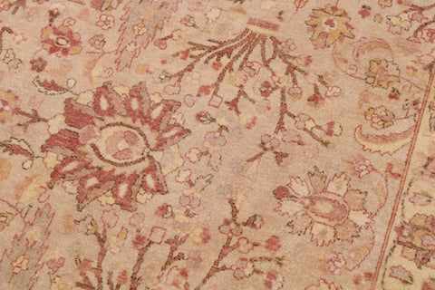 handmade Traditional Sarook Lt. Tan Lt. Tan Hand Knotted RECTANGLE 100% WOOL area rug 9' x 12'