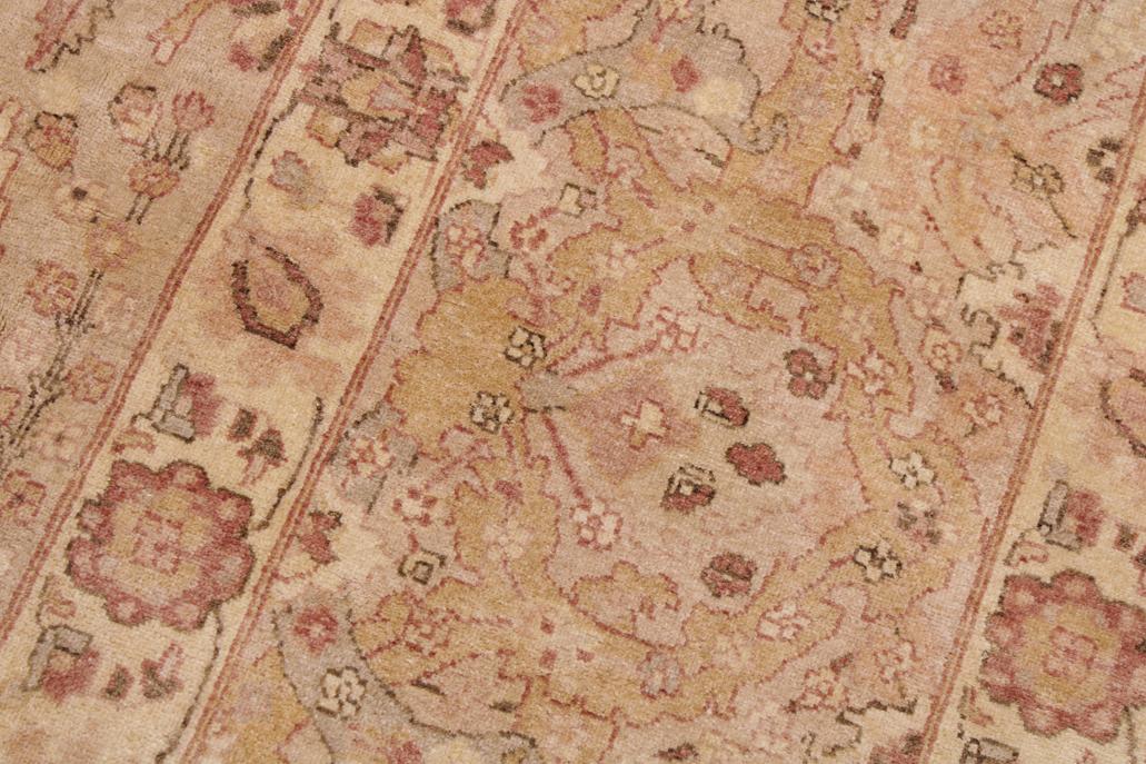 handmade Traditional Sarook Lt. Tan Lt. Tan Hand Knotted RECTANGLE 100% WOOL area rug 9'X12'