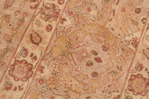 handmade Traditional Sarook Lt. Tan Lt. Tan Hand Knotted RECTANGLE 100% WOOL area rug 9' x 12'