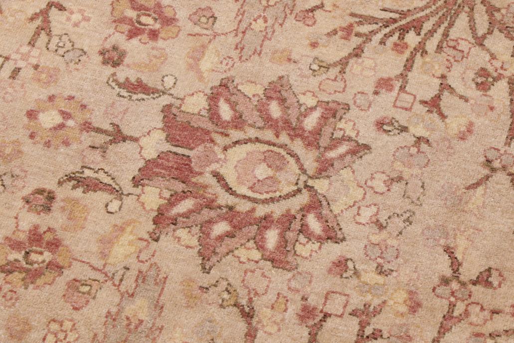 handmade Traditional Sarook Lt. Tan Lt. Tan Hand Knotted RECTANGLE 100% WOOL area rug 9'X12'