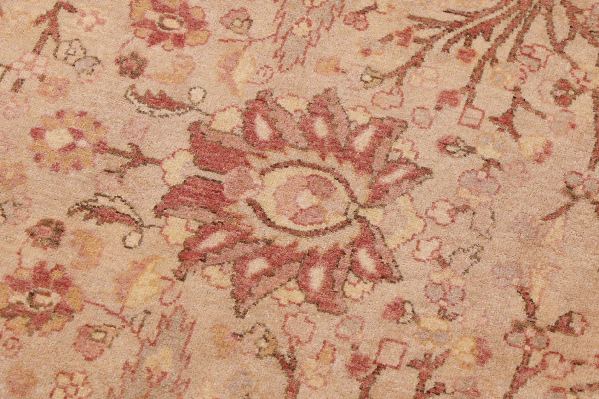 handmade Traditional Sarook Lt. Tan Lt. Tan Hand Knotted RECTANGLE 100% WOOL area rug 9' x 12'