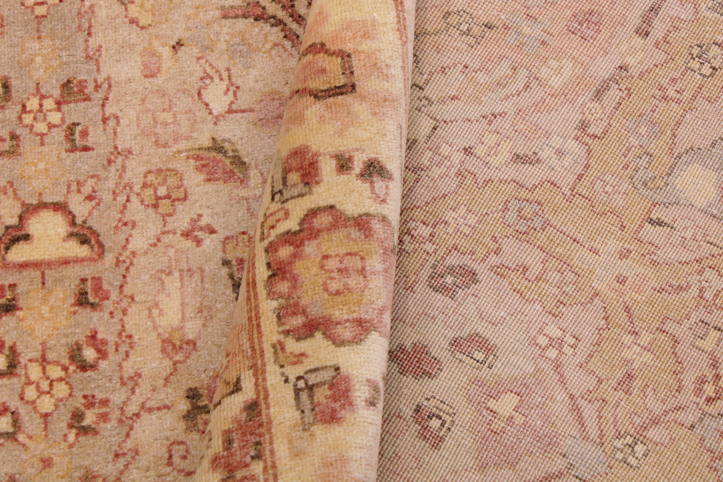 handmade Traditional Sarook Lt. Tan Lt. Tan Hand Knotted RECTANGLE 100% WOOL area rug 9' x 12'