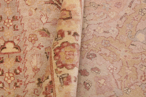 handmade Traditional Sarook Lt. Tan Lt. Tan Hand Knotted RECTANGLE 100% WOOL area rug 9' x 12'