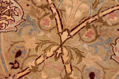 handmade Transitional Mujahid Gold Drk. Red Hand Knotted RECTANGLE 100% WOOL area rug 9x12