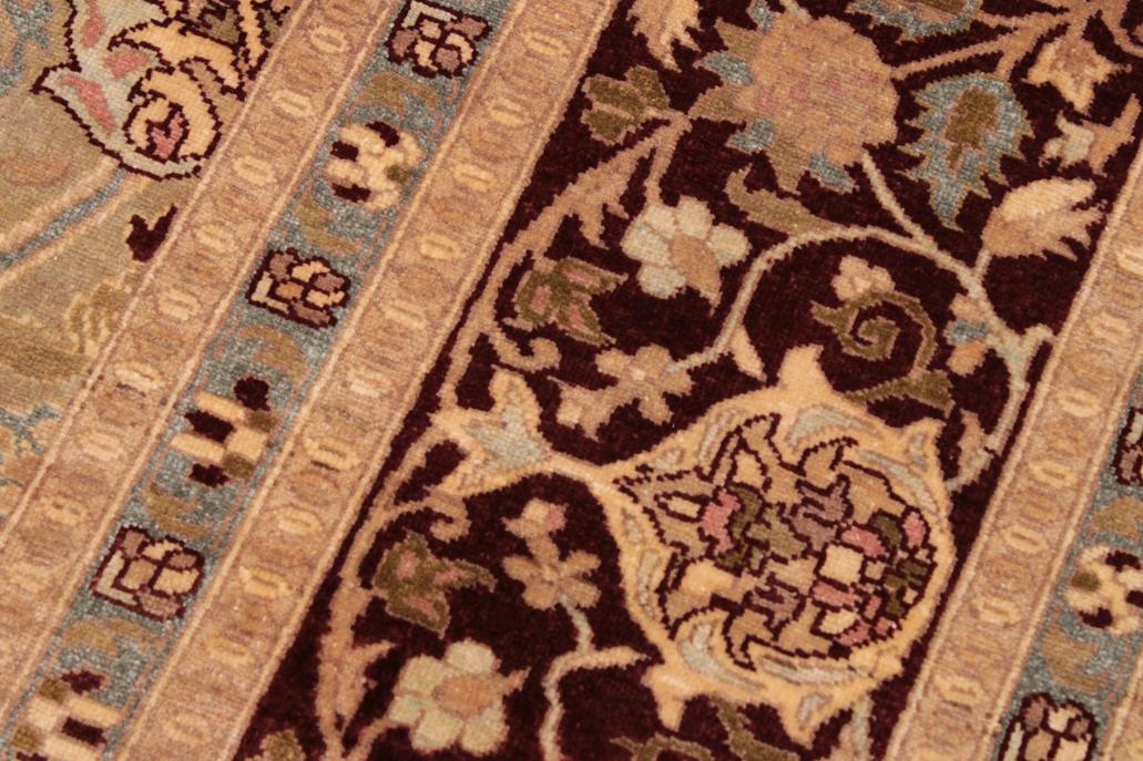 handmade Traditional Mujahid Gold Drk. Red Hand Knotted RECTANGLE 100% WOOL area rug 9'X12'