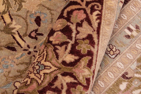 handmade Traditional Mujahid Gold Drk. Red Hand Knotted RECTANGLE 100% WOOL area rug 9'X12'