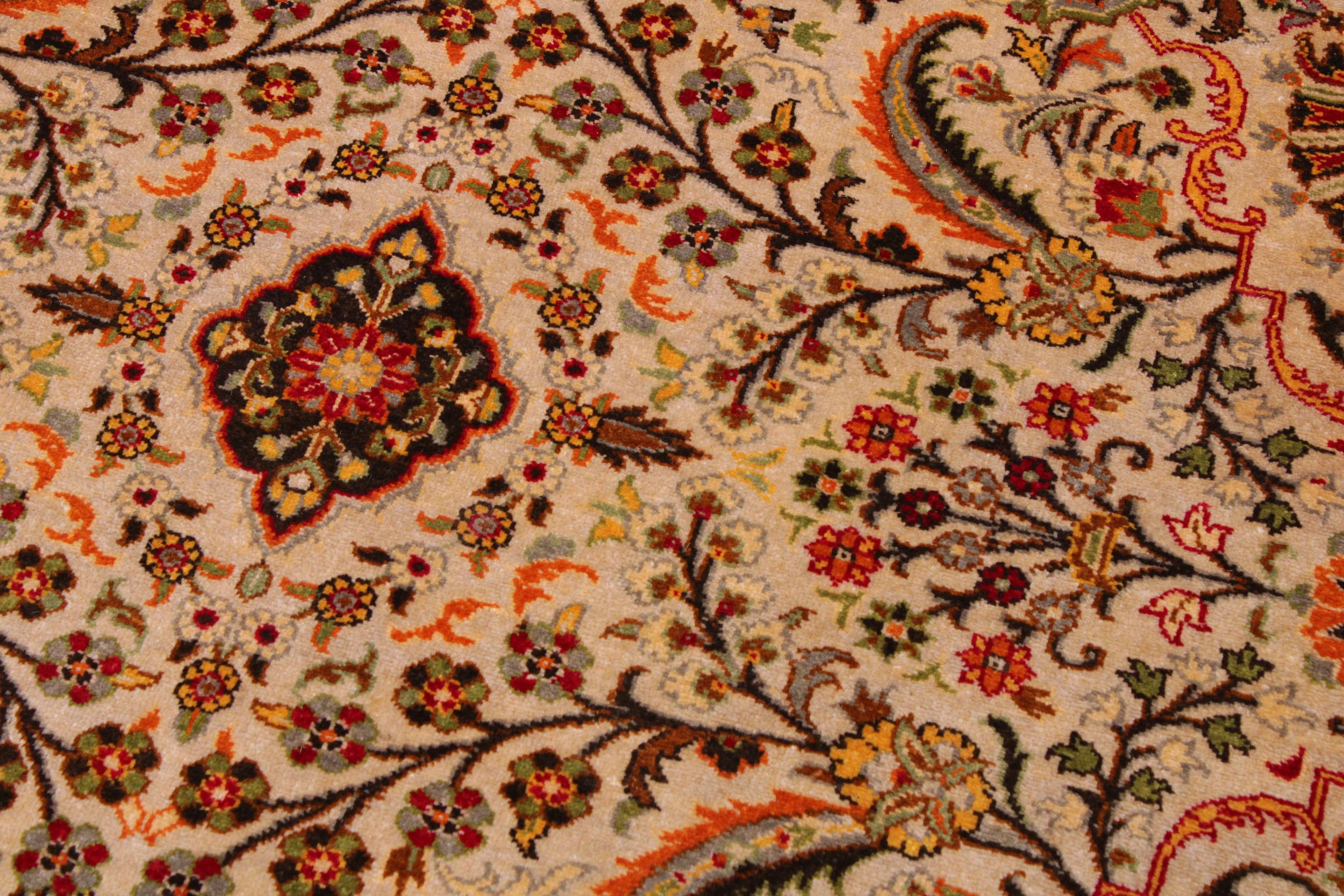 handmade Traditional Design Tan Black Hand Knotted RECTANGLE 100% WOOL area rug 9' x 12'