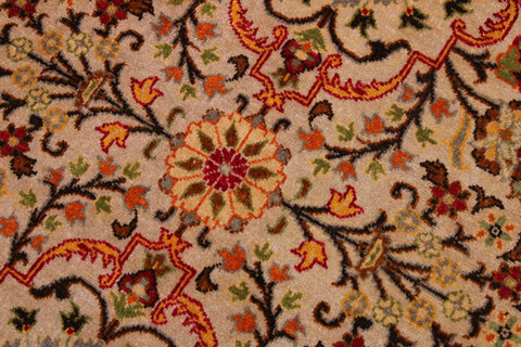 handmade Traditional Design Tan Black Hand Knotted RECTANGLE 100% WOOL area rug 9' x 12'