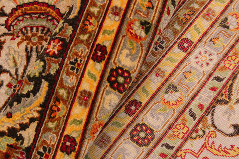 handmade Traditional Design Tan Black Hand Knotted RECTANGLE 100% WOOL area rug 9' x 12'