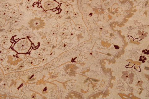 handmade Traditional Design Tan Tan Hand Knotted RECTANGLE 100% WOOL area rug 9'X12'