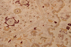 handmade Traditional Design Tan Tan Hand Knotted RECTANGLE 100% WOOL area rug 9'X12'