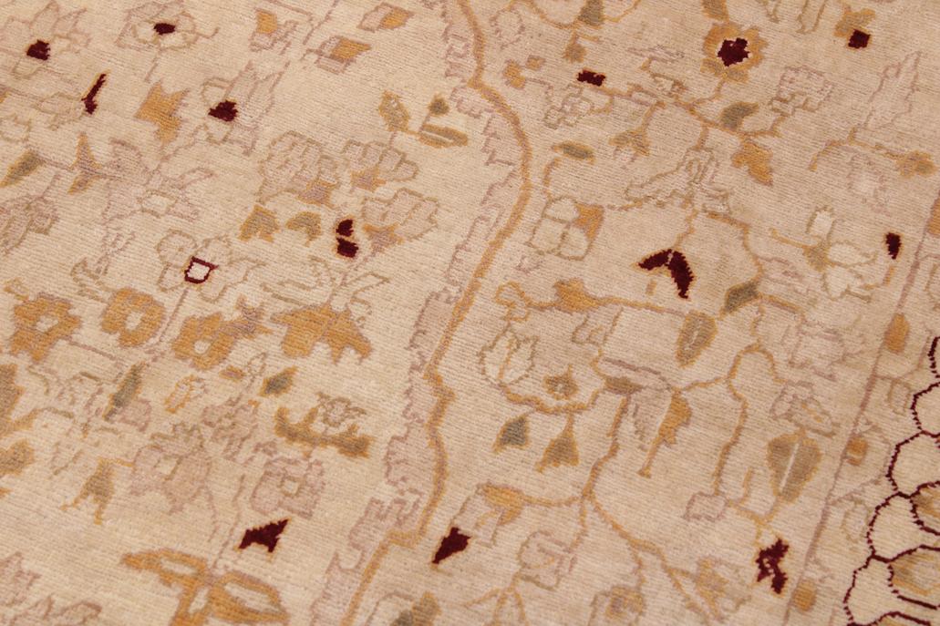 handmade Traditional Design Tan Tan Hand Knotted RECTANGLE 100% WOOL area rug 9'X12'