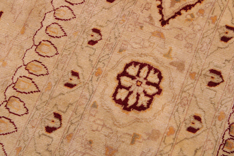 handmade Traditional Design Tan Tan Hand Knotted RECTANGLE 100% WOOL area rug 9' x 12'