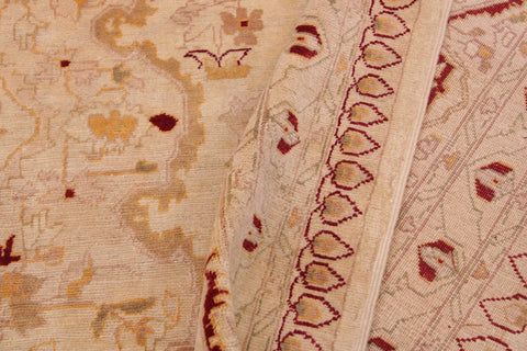 handmade Traditional Design Tan Tan Hand Knotted RECTANGLE 100% WOOL area rug 9' x 12'