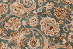 handmade Traditional Design Green Ivory Hand Knotted RECTANGLE 100% WOOL area rug 9'X12'