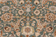 handmade Traditional Design Green Ivory Hand Knotted RECTANGLE 100% WOOL area rug 9'X12'