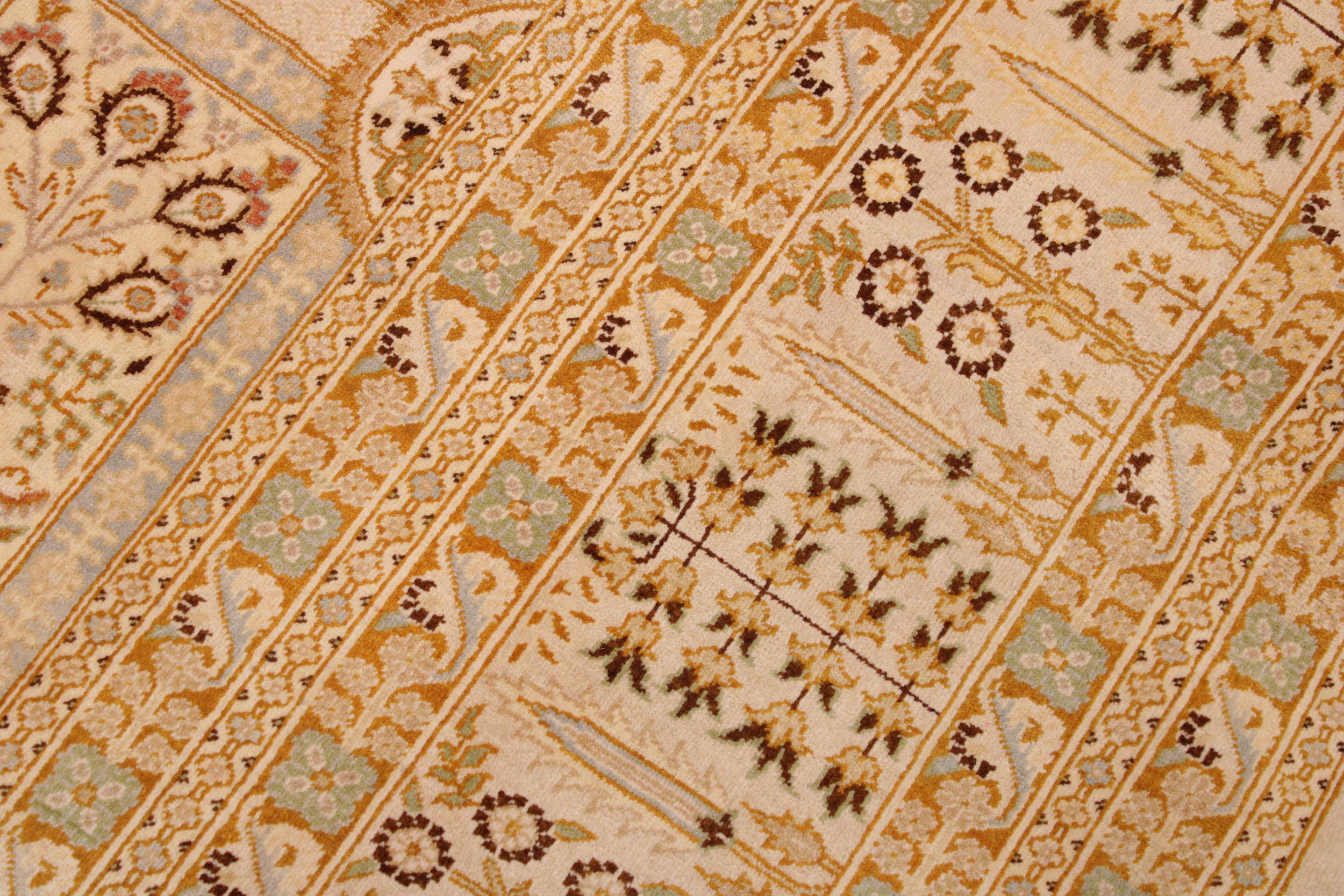 handmade Transitional Design Multi Tan Hand Knotted RECTANGLE 100% WOOL area rug 9' x 12'