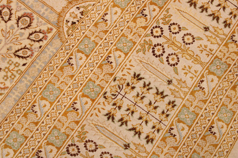 handmade Transitional Design Multi Tan Hand Knotted RECTANGLE 100% WOOL area rug 9' x 12'