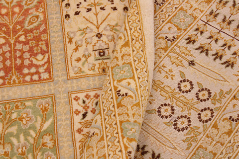 handmade Transitional Design Multi Tan Hand Knotted RECTANGLE 100% WOOL area rug 9' x 12'