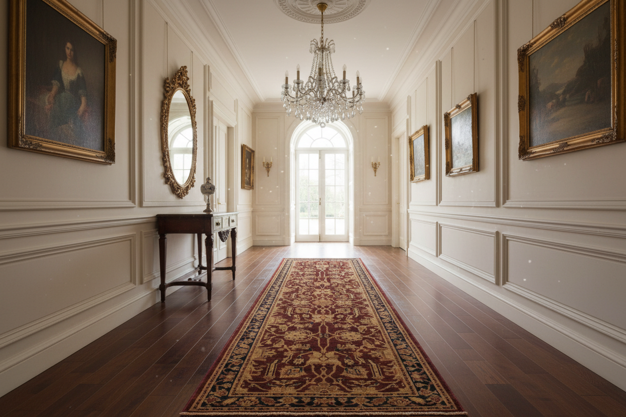 handmade Transitional Kafkaz Drk. Red Blue Hand Knotted RUNNER 100% WOOL area rug 3' x 12'