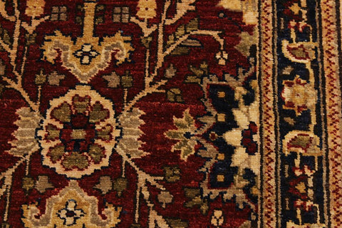 handmade Transitional Kafkaz Red Blue Hand Knotted RUNNER 100% WOOL area rug 3X13