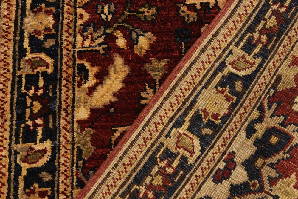 handmade Transitional Kafkaz Red Blue Hand Knotted RUNNER 100% WOOL area rug 3X13