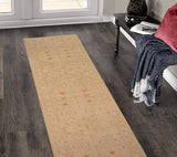 handmade Traditional Kafkaz Tan Brown Hand Knotted RUNNER 100% WOOL area rug 3 x 15