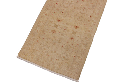 handmade Modern Kafkaz Lt. Tan Lt. Brown Hand Knotted RUNNER 100% WOOL area rug 3' x 15'