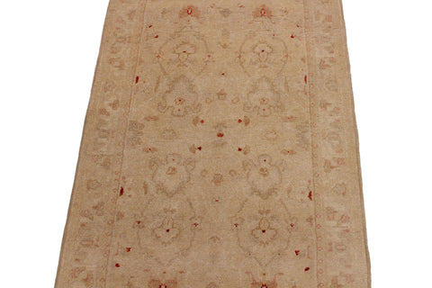 handmade Modern Kafkaz Lt. Tan Lt. Brown Hand Knotted RUNNER 100% WOOL area rug 3' x 15'