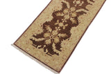 handmade Traditional Kafkaz Brown Tan Hand Knotted RUNNER 100% WOOL area rug 3 x 10