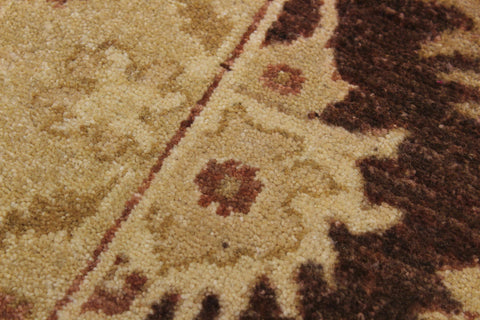 handmade Traditional Kafkaz Brown Tan Hand Knotted RUNNER 100% WOOL area rug 3' x 10'