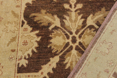 handmade Traditional Kafkaz Brown Tan Hand Knotted RUNNER 100% WOOL area rug 3' x 10'