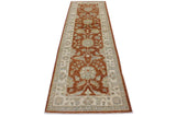 handmade Traditional Kafkaz Rust Ivory Hand Knotted RUNNER 100% WOOL area rug 3 x 9