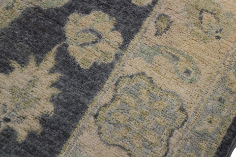 handmade Traditional Kafkaz Gray Ivory Hand Knotted RUNNER 100% WOOL area rug 2' x 8'
