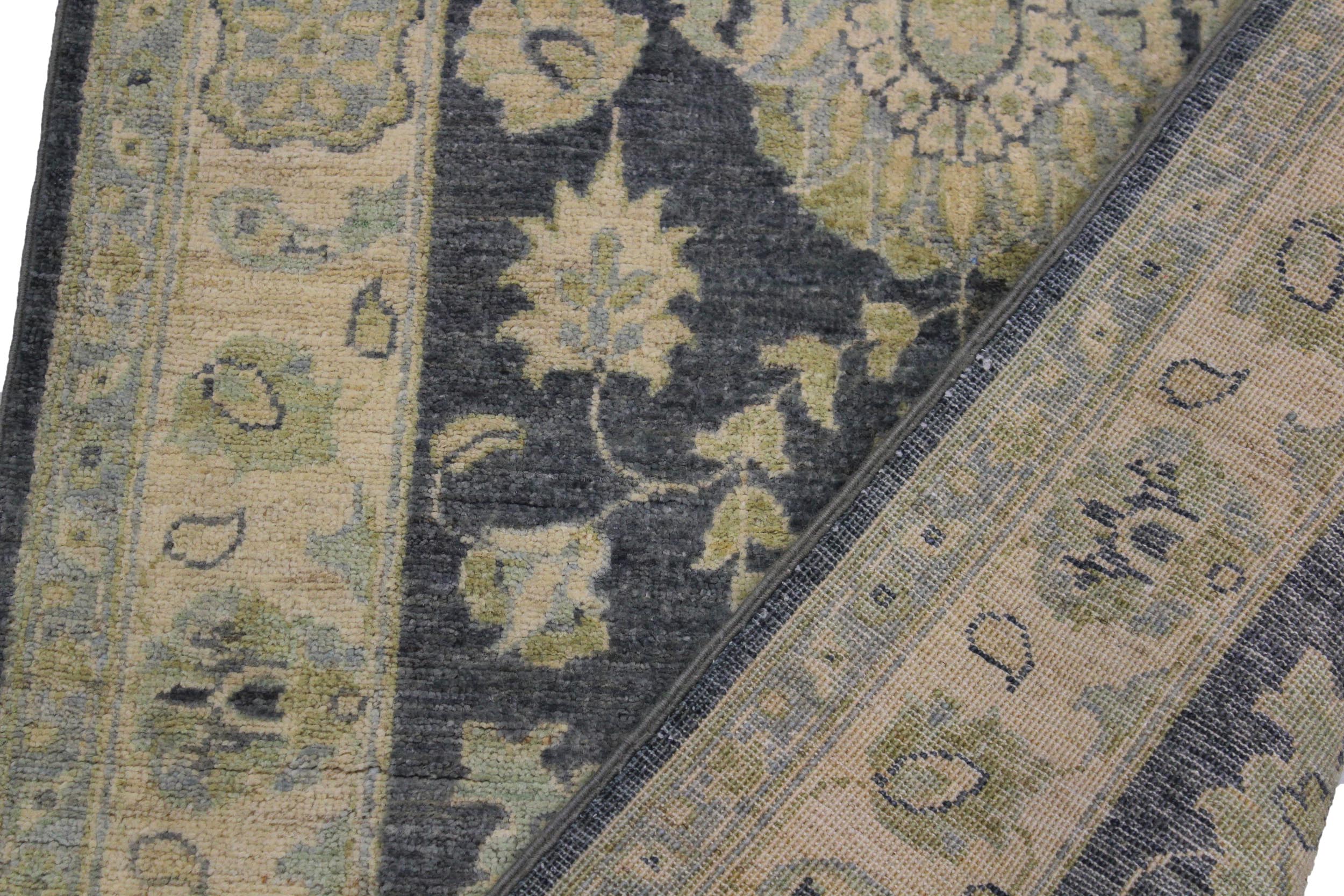 handmade Traditional Kafkaz Gray Ivory Hand Knotted RUNNER 100% WOOL area rug 2' x 8'
